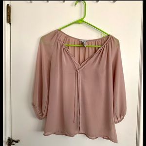 Sheer blush blouse 🌸